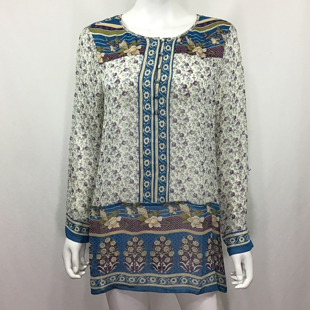 Lucky Brand Bohemian Long Sleeves Top